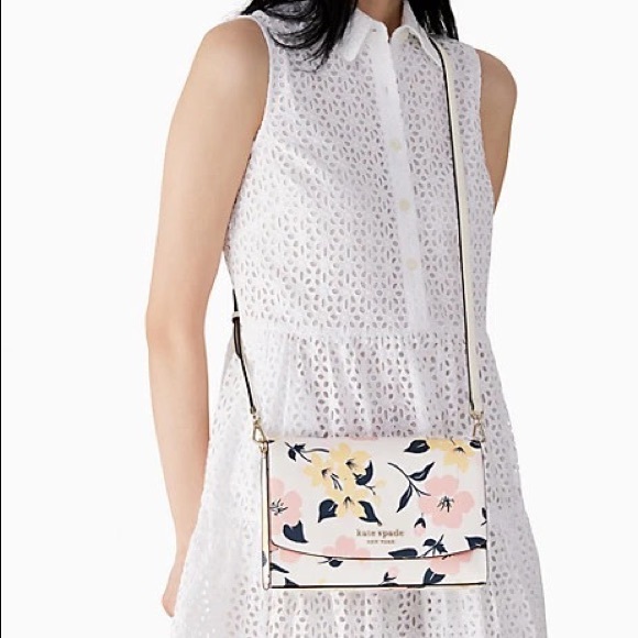 Kate Spade Carson Lily Blooms Convertible Crossbody & Shoulder Bag - Picture 11 of 11